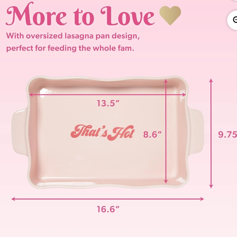 Paris Hilton lasagna pan ‘that’s hot” 👛🩷